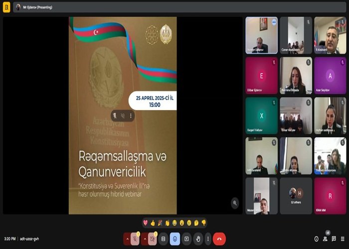 "Konstitusiya və Suverenlik İli"nə həsr olunmuş hibrid vebinar keçirilib -