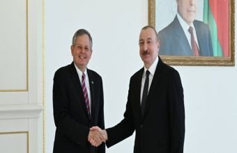 İlham Əliyev  Stiv Deynsi qəbul edib -