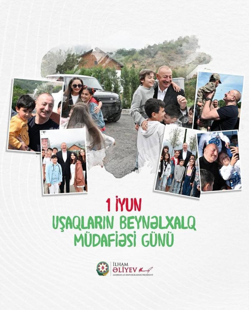 İlham Əliyev Uşaqların Beynəlxalq Müdafiəsi Günü münasibətilə paylaşım edib