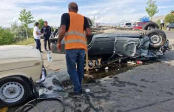 Naxçıvanda yol qəzası: 3 nəfər xəsarət alıb
