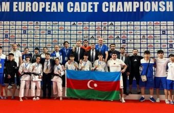 Azərbaycanın yeniyetmə oğlanlardan ibarət cüdo yığması Avropa çempionatında birinci olub
