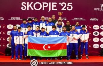 Azərbaycanın yeniyetmələrdən ibarət sərbəst güləş millisi Avropa çempionu olub