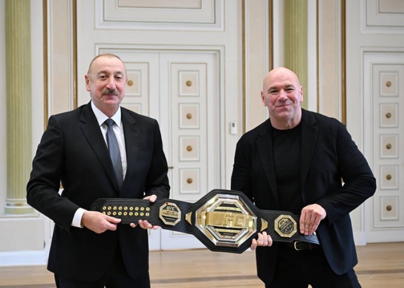 İlham Əliyev UFC-nin prezidentini qəbul edib -