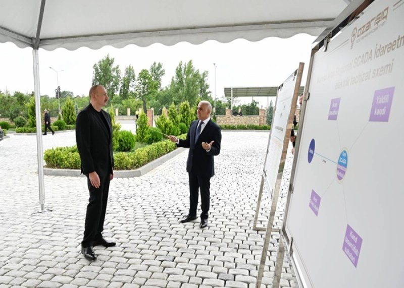 İlham Əliyev Yevlaxda Mərkəzi Aran Regional SCADA İdarəetmə Mərkəzinin açılışında iştirak edib -