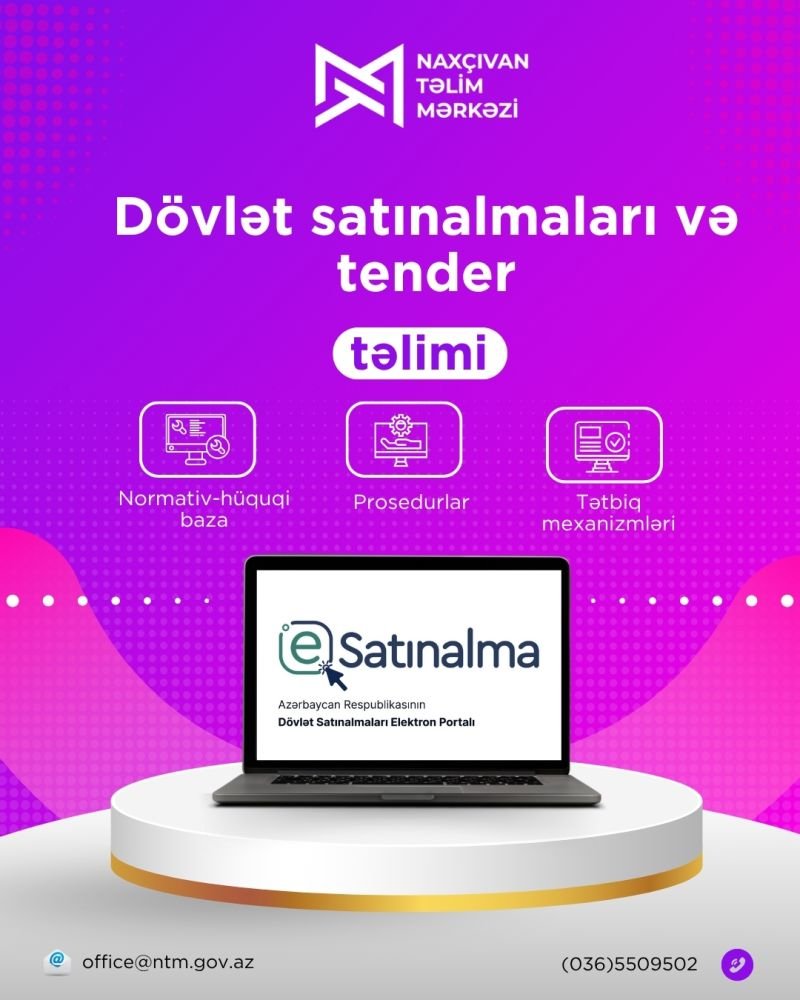 Naxçıvan Təlim Mərkəzi 12 adda yeni təlimə qeydiyat elan edir -