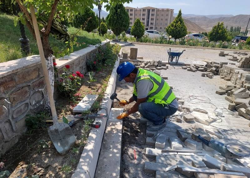 Şahbuz şəhərində Heydər Əliyev adına bulaq və park təmir olunur -