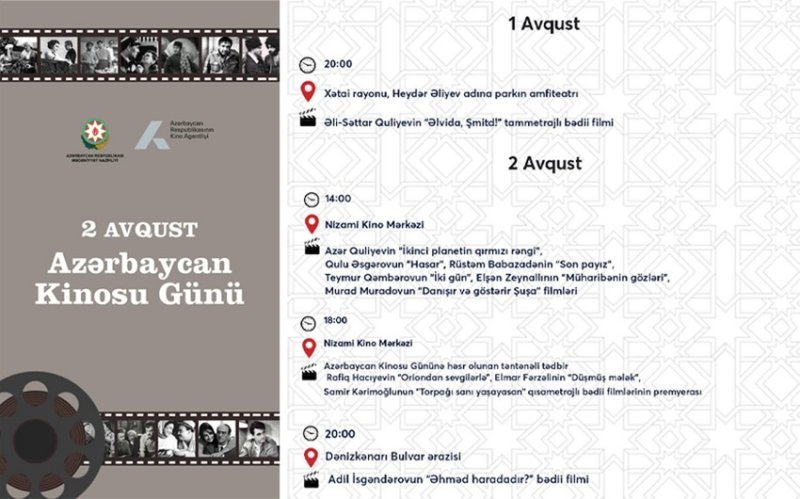 Azərbaycan Kinosu Günü silsilə tədbirlərlə qeyd olunacaq