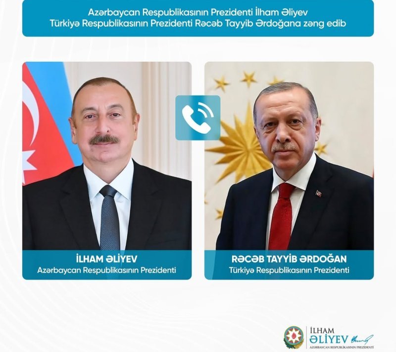 İlham Əliyev Ərdoğana zəng edib