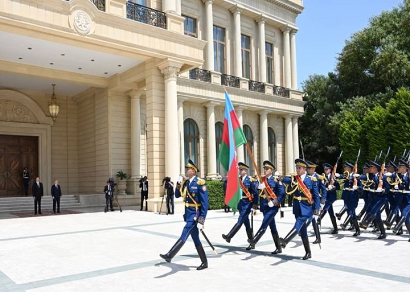 Özbəkistan Prezidentinin rəsmi qarşılanma mərasimi olub -