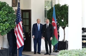 Donald Trampla İlham Əliyevin görüşü başlayıb -