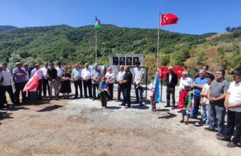 Laçının Çorman kəndində şəhidlərin xatirəsinə inşa edilən bulağın açılışı olub