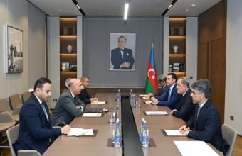 Ceyhun Bayramov Hüsaməddin Effat Mustafa Rezanı qəbul edib