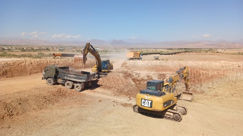 Nehrəm qəsəbəsində torpaq sahələrinin su təminatını yaxşılaşdırmaq üçün yeni infrastruktur qurulur -