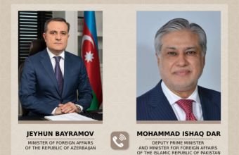 Ceyhun Bayramov İshaq Dar ilə telefonla danışıb