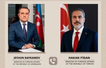 Ceyhun Bayramovun Hakan Fidanla telefon danışığı olub