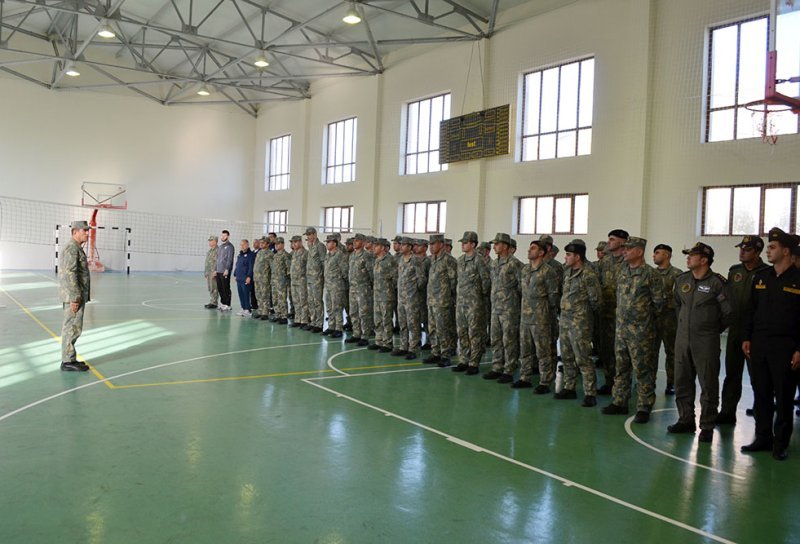 Hərbi qulluqçular arasında voleybol üzrə birincilik start götürüb -