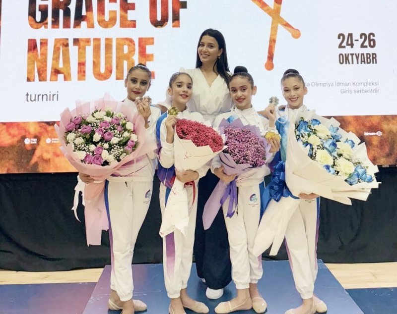 Naxçıvan gimnastları Qəbələdə uğurlu çıxış edib -