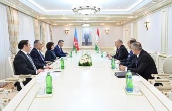 Sahibə Qafarova Tacikistan Ali Məclisi Nümayəndələr Palatasının sədri ilə görüşüb