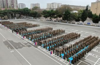 Daxili Qoşunlarda gənc əsgərlərin andiçmə mərasimi keçirilib