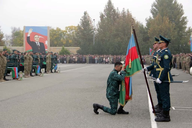 Gənc əsgərlərin andiçmə mərasimi keçirilib -