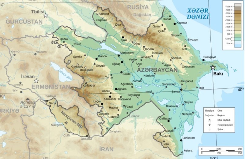 Azərbaycanda yeni topoqrafik xəritə hazırlanıb