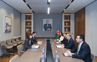 Ceyhun Bayramov Vladanka Andreyevanı qəbul edib