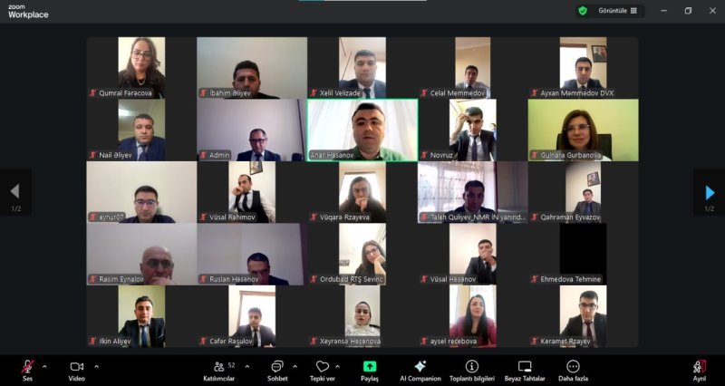 “Dövlət qulluğunda vətəndaş məmnunluğunun təmin edilməsi” mövzusunda onlayn təlim keçirilib -
