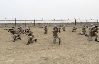 Hərbi vəzifəlilərlə təlim toplanışı keçirilib -