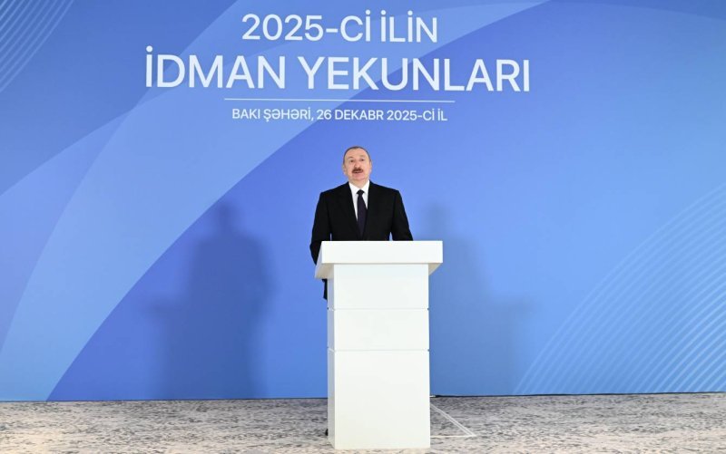 İlham Əliyev 2025-ci ilin idman yekunlarına həsr olunan mərasimdə iştirak edib -