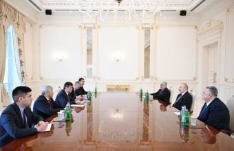 İlham Əliyev Qırğızıstan nümayəndə heyətini qəbul edib -