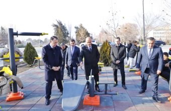 Şərur şəhərində açıq hava idman qurğuları istifadəyə verilib -