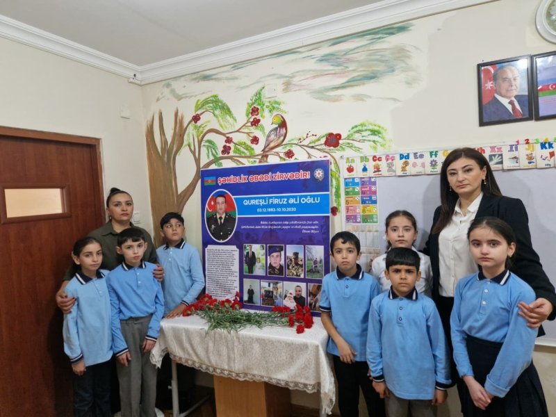 Vətən müharibəsi şəhidi Firuz Qureşlinin adı Bakıda məktəb sinfinə verilib -