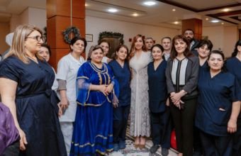 Ahıl şəxslər üçün sosial xidmət müəssisəsində Yeni il süfrəsi açılıb