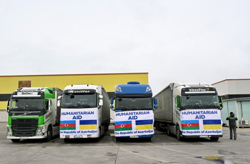 Azərbaycandan Ukraynaya 1 milyon dollar dəyərində növbəti humanitar yardım yola salınıb