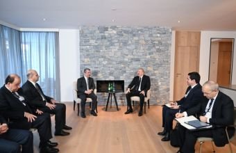 İlham Əliyev Davosda İraq Kürdüstan Regionunun Baş naziri ilə görüşüb -