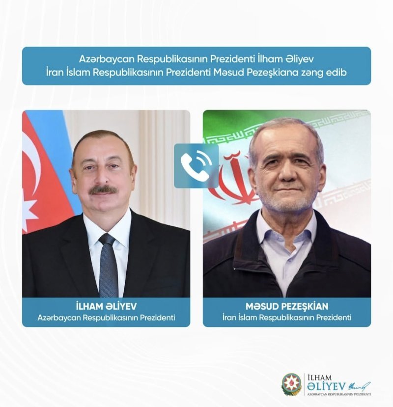 İlham Əliyev Məsud Pezeşkiana zəng edib