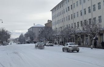 Naxçıvan şəhərinə 6 sm qar yağıb -