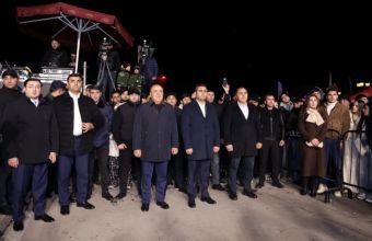 Naxçıvanda Yeni il münasibətilə möhtəşəm atəşfəşanlıq olub -