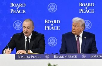 Prezident "Sülh Şurasının Nizamnaməsi"nin imzalanması mərasimində iştirakına dair videoçarx paylaşıb