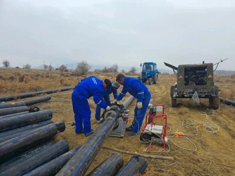 Sirab kəndində 5,5 km-lik yeni içməli su xətti çəkilir
