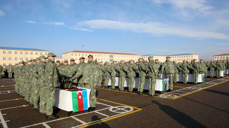 Azərbaycan Ordusunda andiçmə mərasimləri keçirilib -