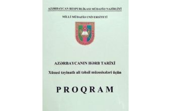 “Azərbaycanın hərb tarixi” proqramı çap olunub