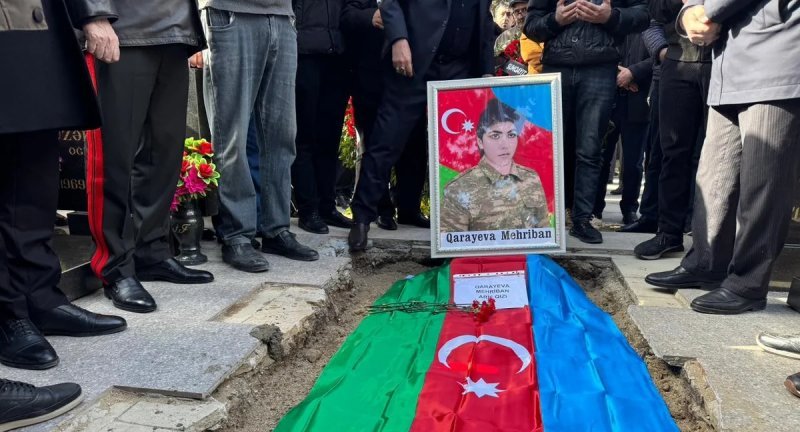 Birinci Qarabağ müharibəsinin xanım şəhidi dəfn olunub
