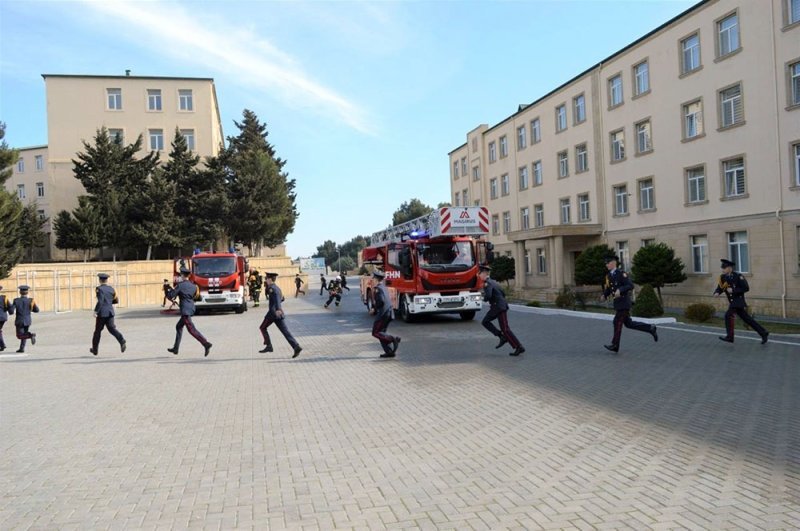 Cəmşid Naxçıvanski adına Hərbi Liseydə fövqəladə hallar üzrə təlim keçirilib -