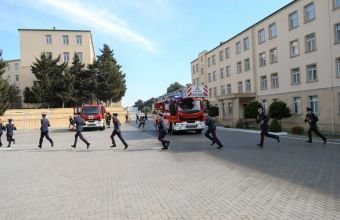 Cəmşid Naxçıvanski adına Hərbi Liseydə fövqəladə hallar üzrə təlim keçirilib -