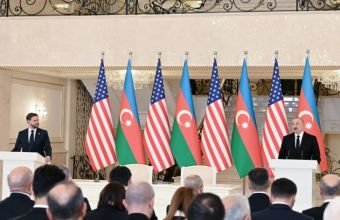 İlham Əliyevlə Cey Di Vens mətbuata bəyanatlarla çıxış edirlər -