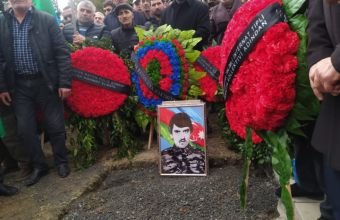İtkin şəhid Cavanşir Həsənovun nəşi Balakəndə torpağa tapşırılıb
