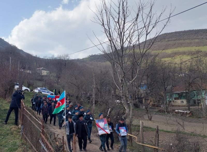 İtkin şəhid Nail Dənziyevlə Lerikdə vida mərasimi keçirilib