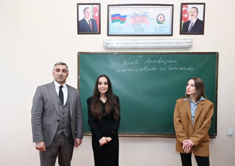 Leyla və Alena Əliyeva Qubada internat məktəbi və STEAM mərkəzində olublar -