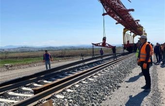 Horadiz-Ağbənd dəmiryol xəttində tikinti işlərinin 70 %-i tamamlanıb